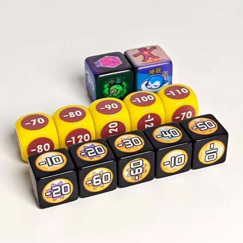 PTCG Trading Card Game Damage Indicators Dice Anime Cartoon Special Status Life Props Board Game Special Accessories Toys Gifts