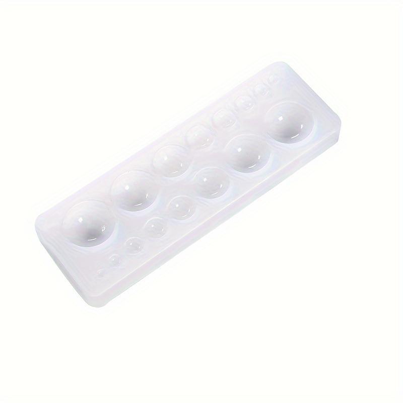 2Pcs Silicone Epoxy Resin Mold for DIY Jewelry - Half Ball & Cabochon Pendant Casting Tool, Multi-Cavity Design for Colorful Beads & Charms