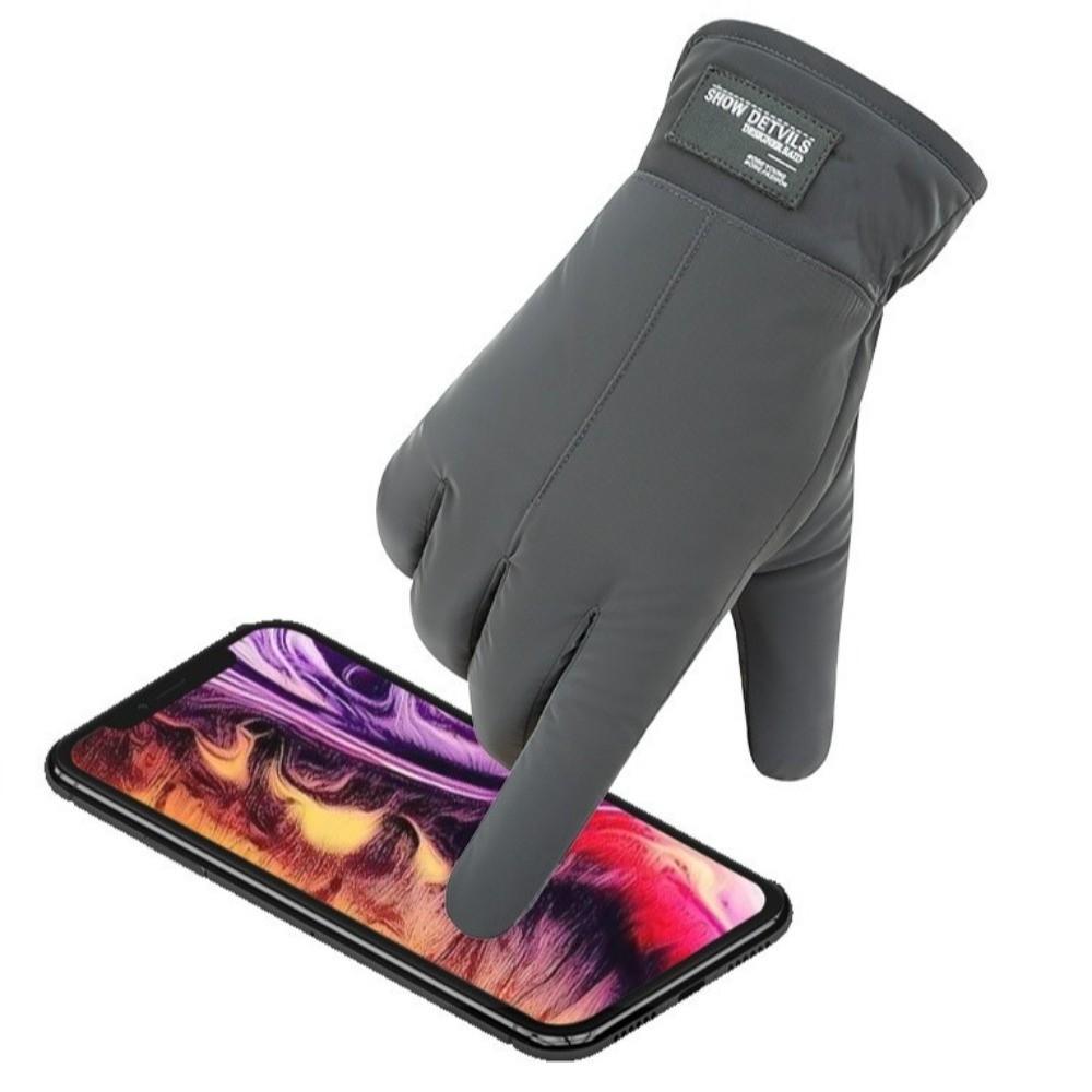Fleece-lined Cycling Gloves Non-Slip Outdoor Sports Gloves Portable Full Finger Gloves