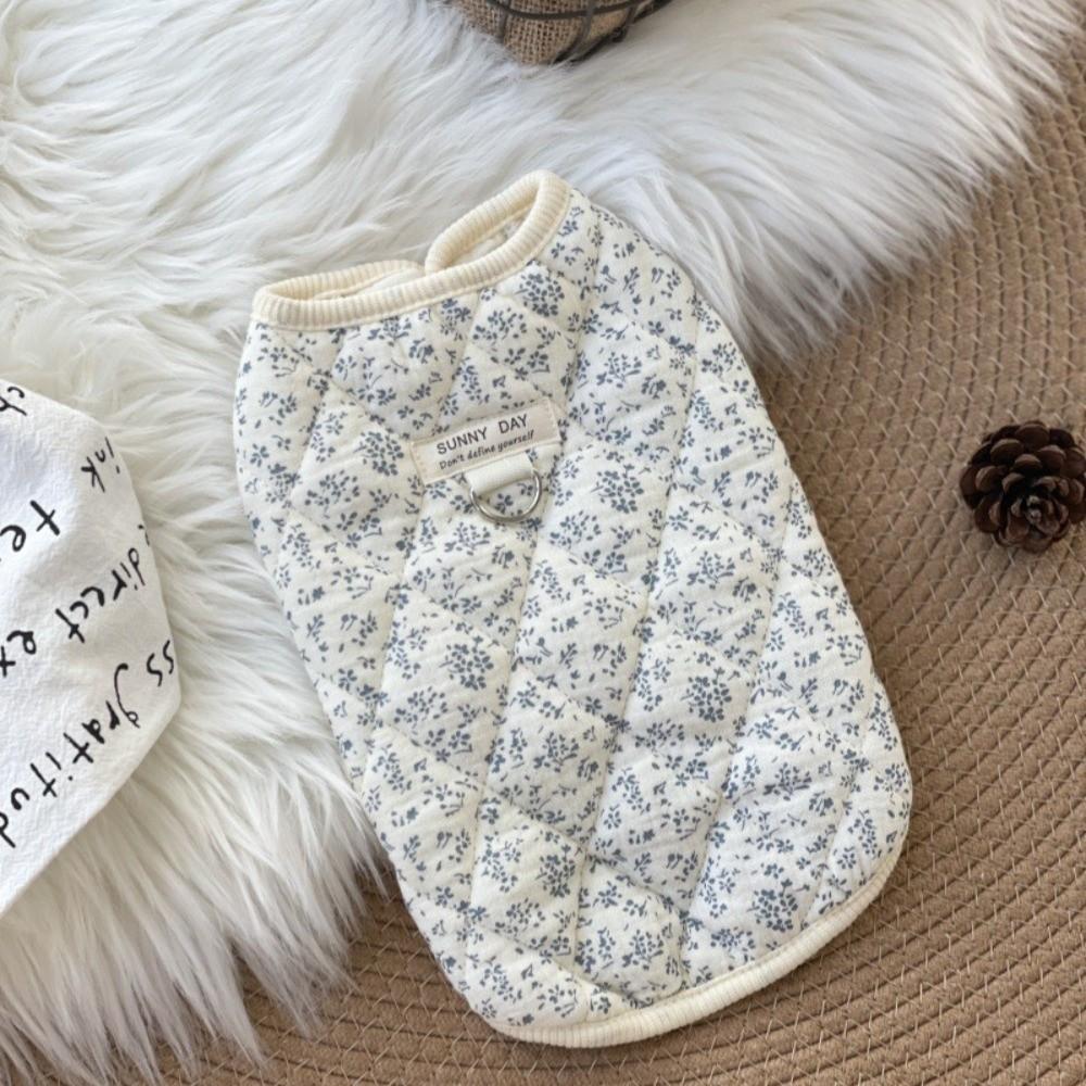 Printed Dog Winter Coat Warm Soft Dog Jacket New Padded Vest  for Small Medium Dogs