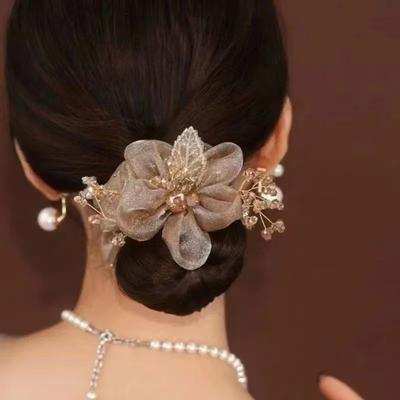 Elegante Blume Krawatte Haar Seil Weibliche Pferdeschwanz Ball Kopf Gummiband Scrunchie Ring