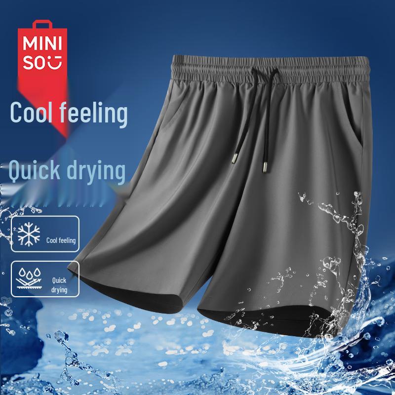 MINISO Men s Retro Quick-Dry Cooling Shorts L