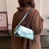 Bag Fashion Women's Bag New 2025 Korean Version Fashion Glossy Underarm Bag Inside Internet Celebrity Candy Color Small Square Bag