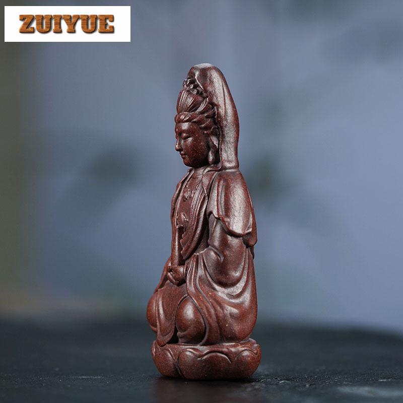Purple Clay Maitreya Bodhisattva Incense Insertion Tea Pet Antique Tea Games Tea Figurine Play Toys Tea Zisha Statue Ornaments