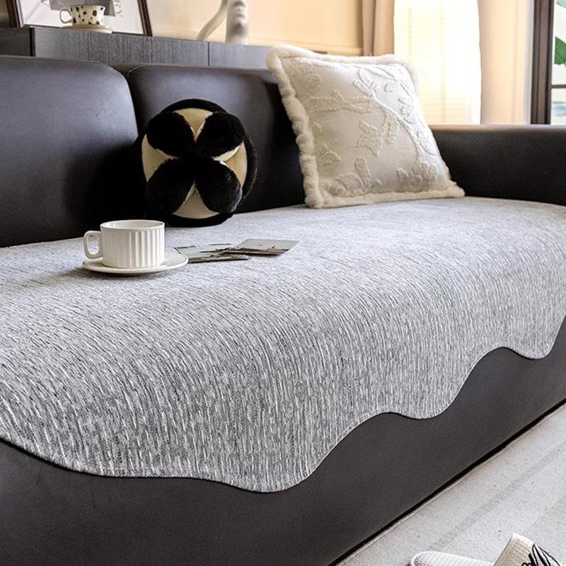 

Подушка для дивана из ткани шенилл для гостиной, специальная форма, нескользящий чехол для дивана, L-образное полотенце, защитный чехол для сиденья 90x90