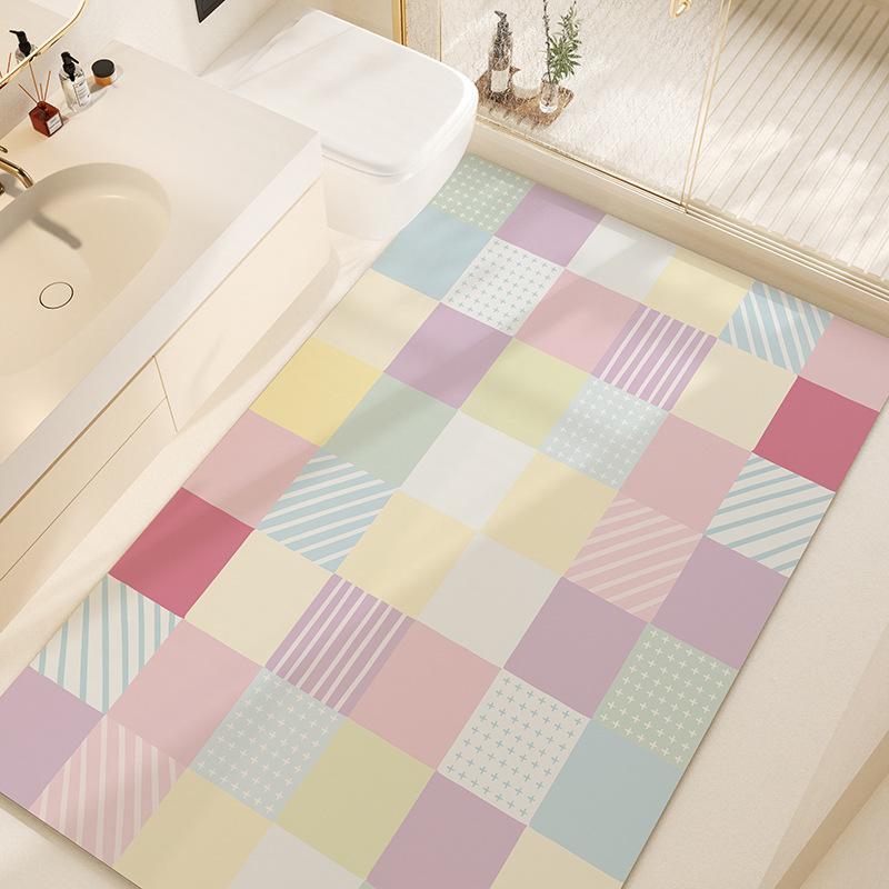 Diatom Mud Floor Mats Are Small and Fresh Home Toilet Bathroom Ant Slip Mats Bathroom Doorway Moisture-wicking Cushion