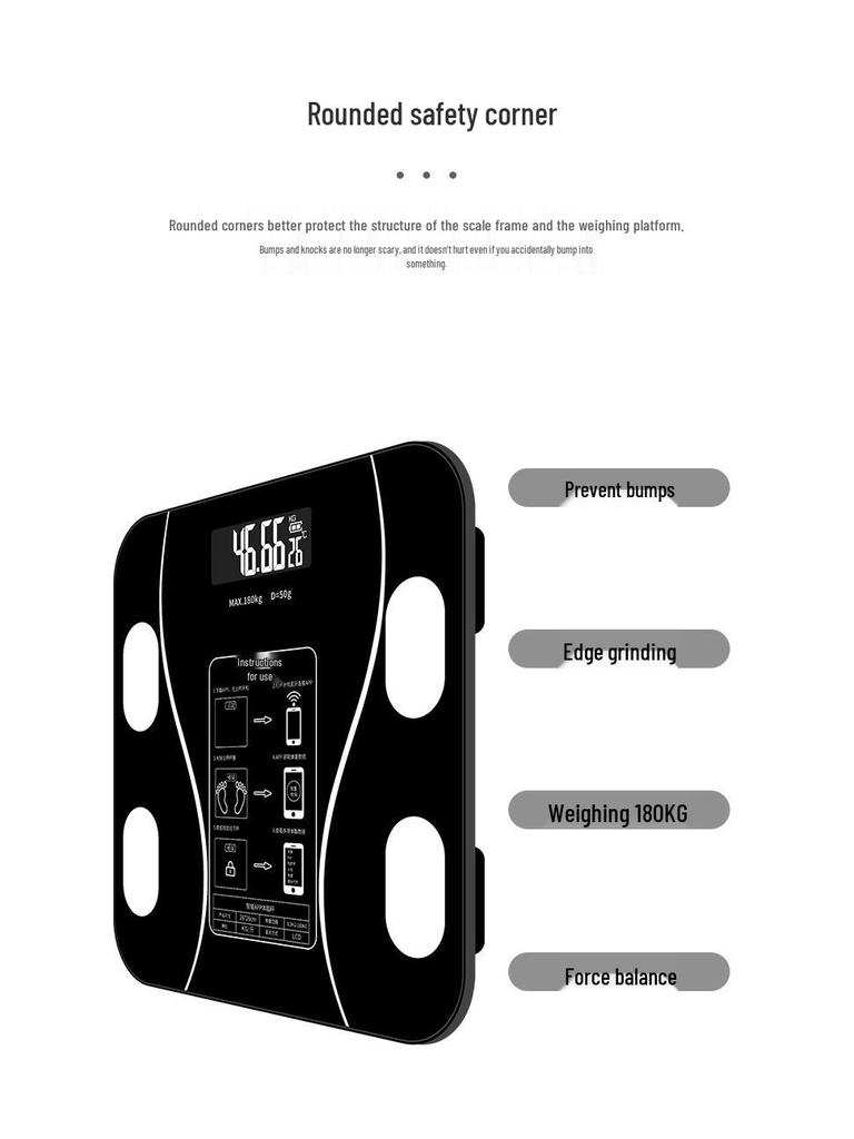 TuYi Smart Rechargeable Body Fat & Weight Scale