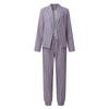 Women Two  Pieces Elegant Slim Fit Jacket Formal  Work Pant Lapel Coat Set