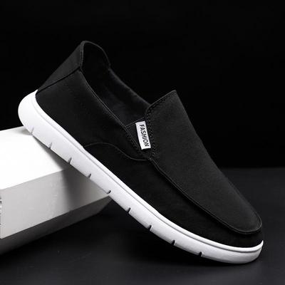 Módní Pánské slip-on boty, prodyšné lehké protiskluzové plátěné boty, pánské tenisky, jaro a léto