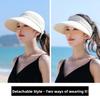 1PC Detachable Dual Purpose Sun Hat Summer Wide Brim UV Protection Empty Top Cap for Women Outdoor Sunscreen Beach Fisherman Hat
