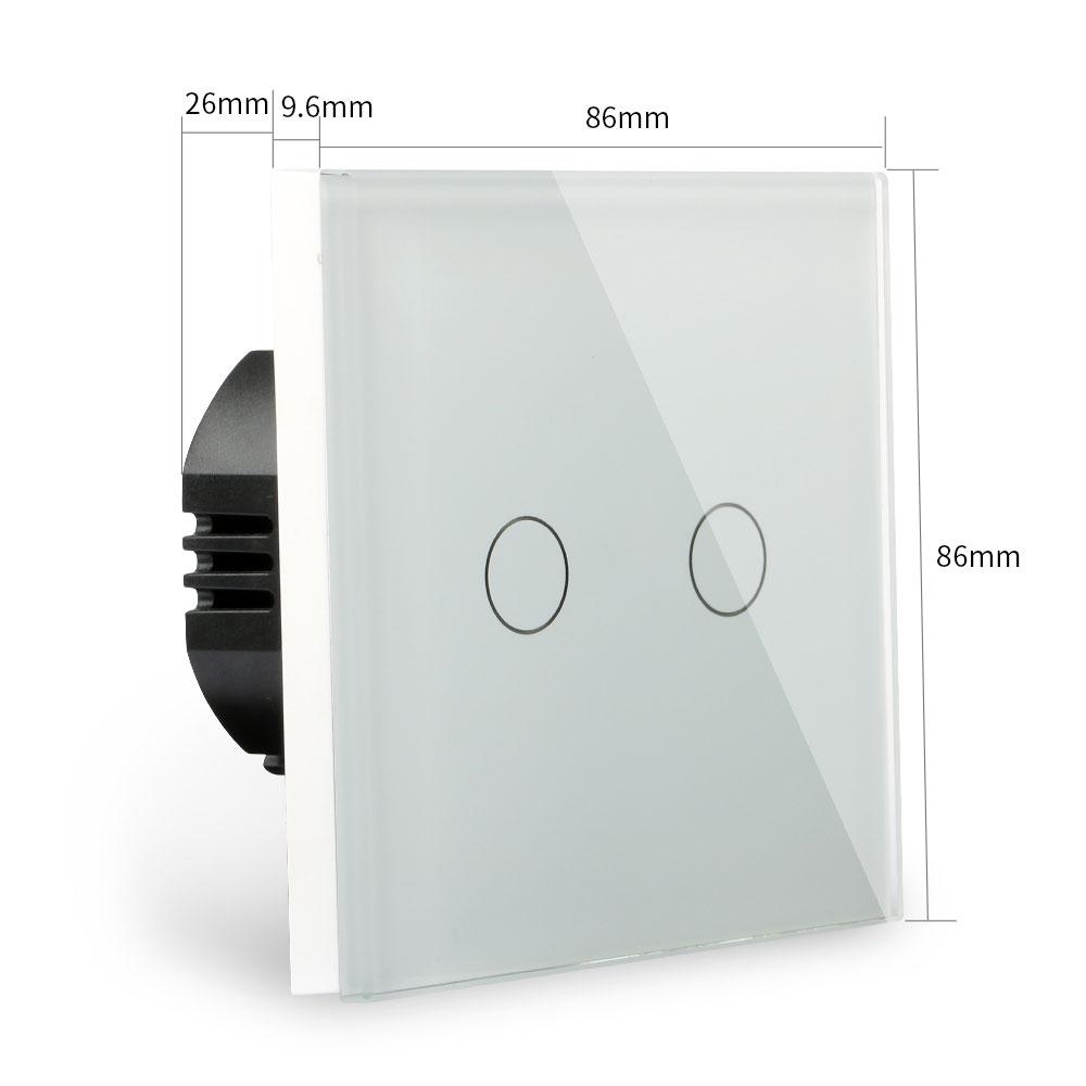 Bingoelec Bestseller Glaspanel 1/2/3/4-fach Modern EU-Stil Touch für Hauswand Schalter