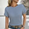 Spring Summer Tops Round Neck Breathable Short Sleeved Women's T-shirt Comfortable and Casual T-shirt