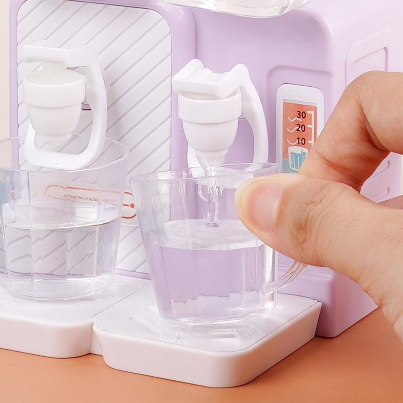 Mini Simulation Water Dispenser Drinkable Water Summer Toy Direct Drinking Machine Beverage Machine Play House Doll House Model Ornament