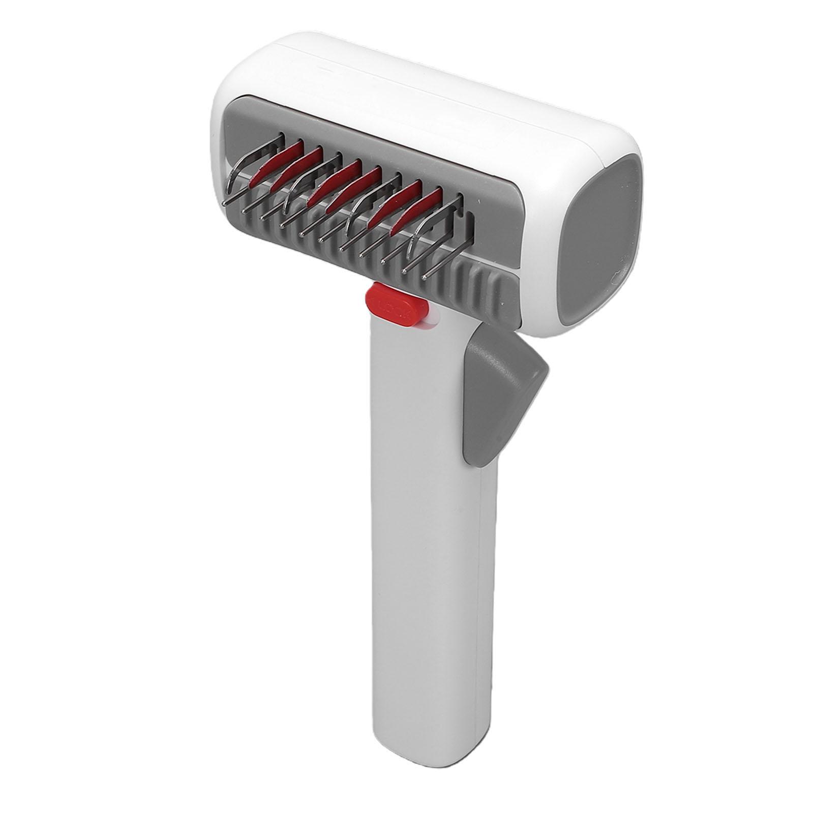Pet Grooming Brush Ergonomic Handle Stainless Steel Pet Grooming Rake for Dogs Cats