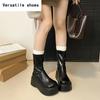 Vintage Winter Platform Flats Women Ankle Boots Fashion Slip On Short Booties Designer High Heels Botas De Mujer