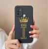 For OPPO F19 Pro+ F19S F9 F11 F15 F17 F5 F7 Case Cover Luxury Fashion Phone Bags Protective Matte Liquid Soft Silicone Crown Letters For OPPO Bumper