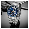 Casio EDIFICE Series Waterproof and Versatile Quartz Movement Stainless Steel Strap Japanese and Korean Watch Men's Watch Blue Dial EFV-530D-2A