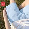 MINISO Women's 2026 Ice Silk Wide-Leg Bermuda Shorts