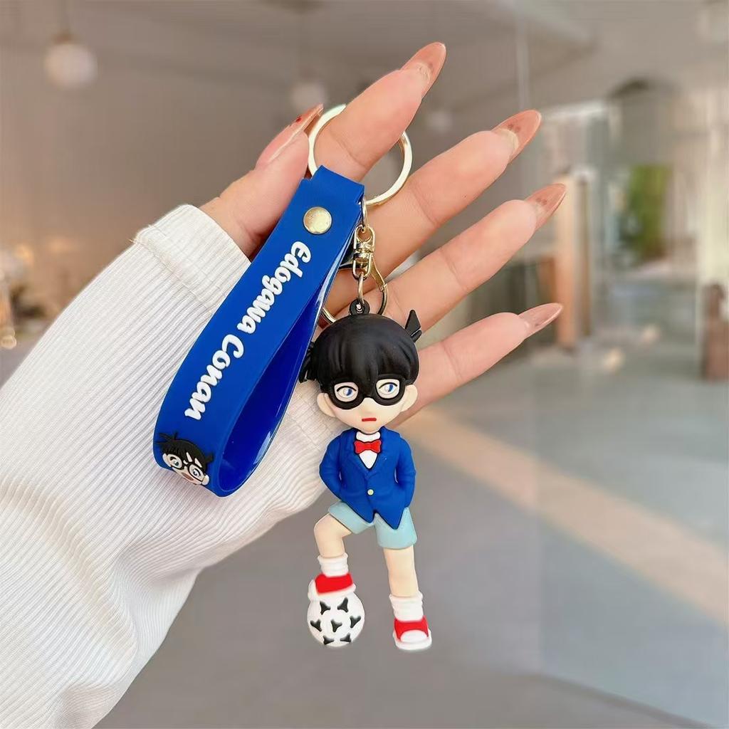Classic Japanese Anime Cartoon Keychain Doll Conan Bag Car Keychain Gift Wholesale Cute Personalized Gifts Y2k Fashion