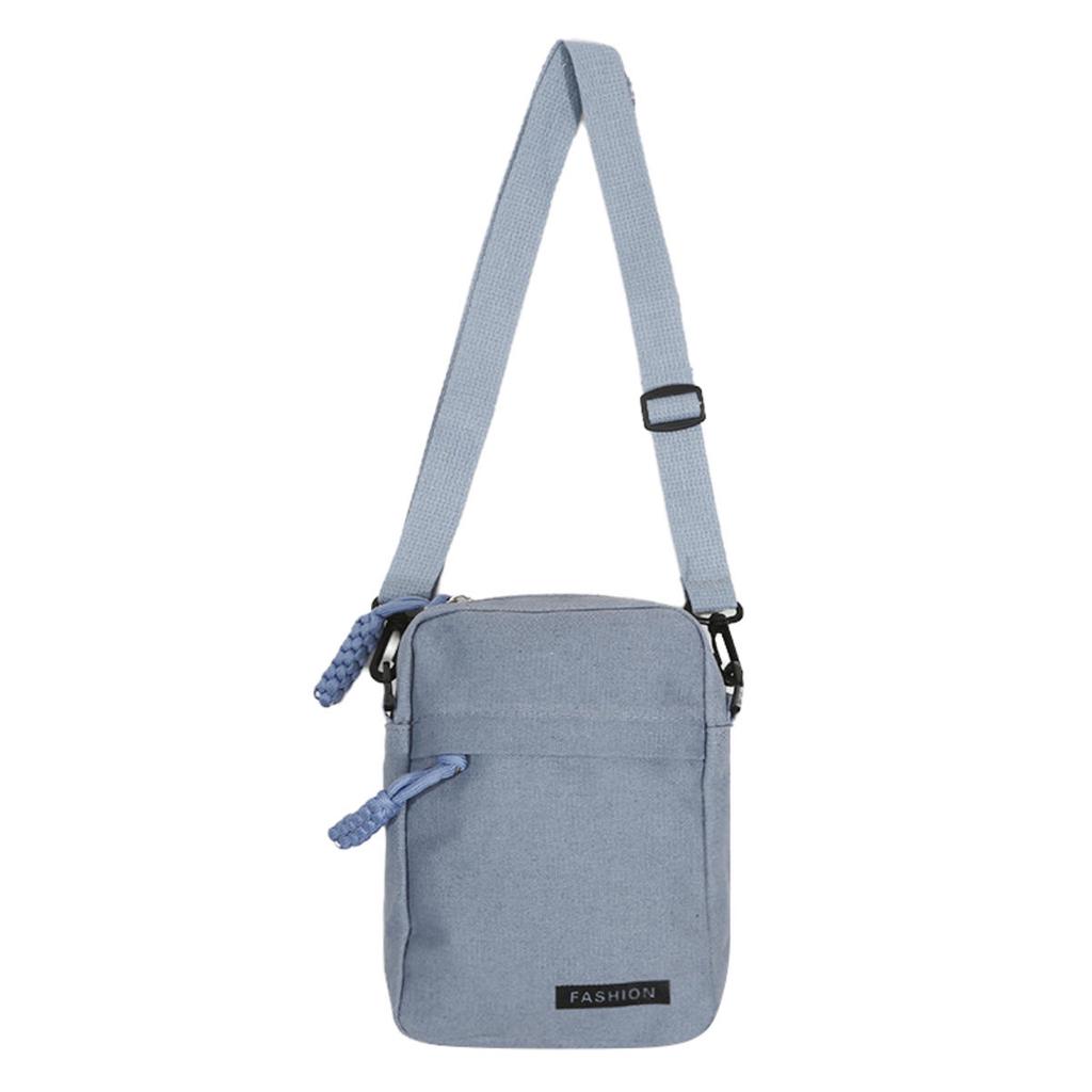 Mini Canvas Crossbody Pouch Fashion Lightweight Vertical Shoulder Bag for Women Versatile Everyday Small Square Bag