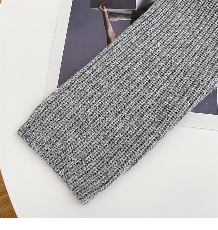 Yingjie Winter '22 French-Style Ribbed Wool Turtleneck Sweater