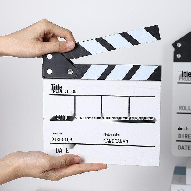 Wooden Clapperboard for Films and Weddings: Director's Board for Movies, Photography, and TV