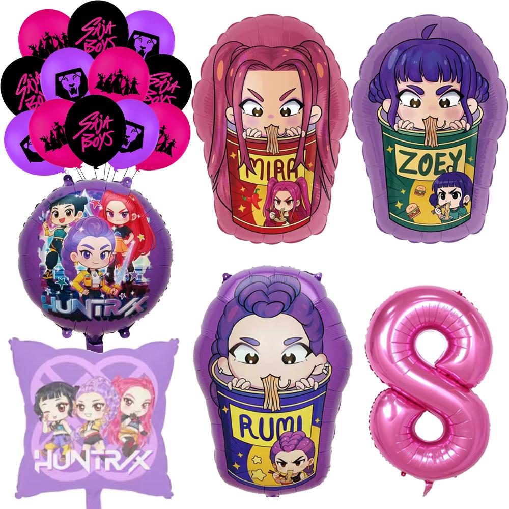 Idol Boy Kpops Demoni Vânător Petrecere de Ziua Decor Veselă De Unică Folosință Față de Masă Pahar Farfurie Balon Petrecere Baby Shower Consumabile