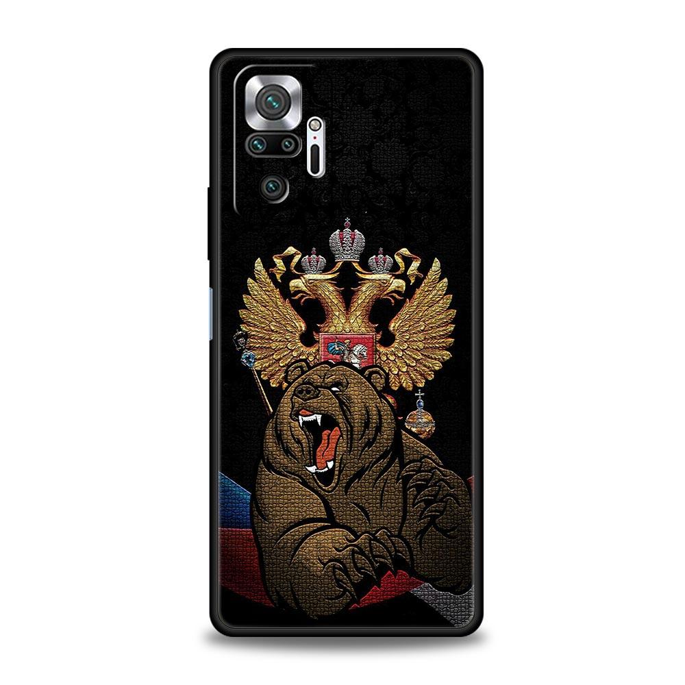 Phone Case For Xiaomi Redmi Note 14 13 12 5G 11 10 Pro Plus 4G 9S 9 14C 13C 12C 10C 9C 9A Soft TPU Cover National Flag RU FR UK
