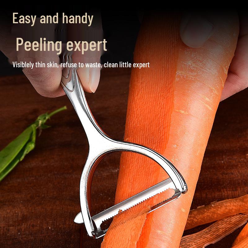 Zinc Alloy Melon & Fruit Peeler - Non-Inductive Steel Peeling Knife