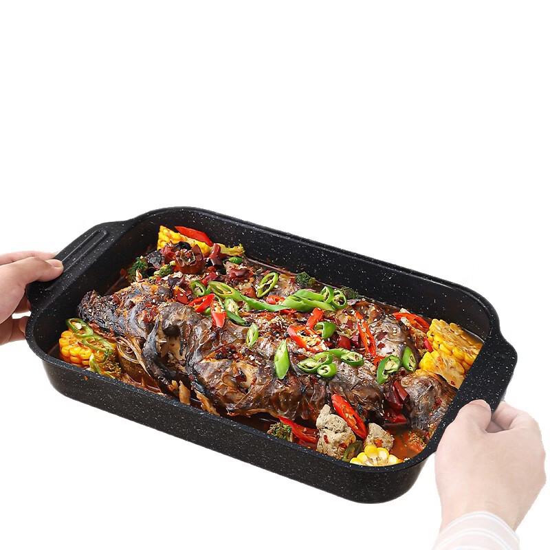 Rectangular Maifan Stone Fish Roasting Tray