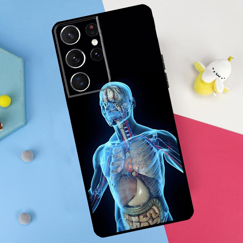 Human Anatomy Back Case For Samsung Galaxy S26 S25 S24 S21 S22 S20 Ultra S10 Plus S23 FE S25 FE Soft Cover
