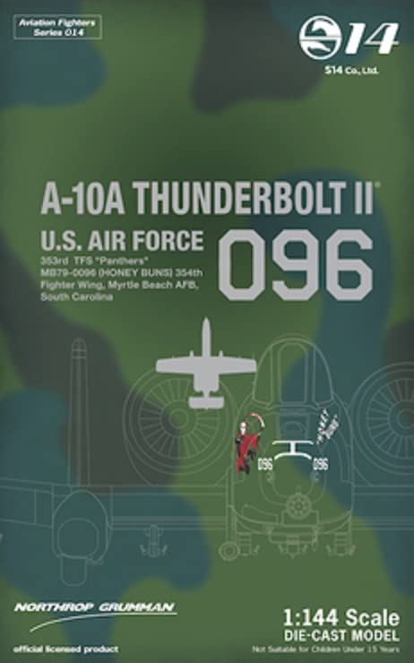 Aviation Fighters Thunderbolt II 353rd TFS Panthers BUNS Finished Model 1/144 A-10A MB79-0096/HONEY