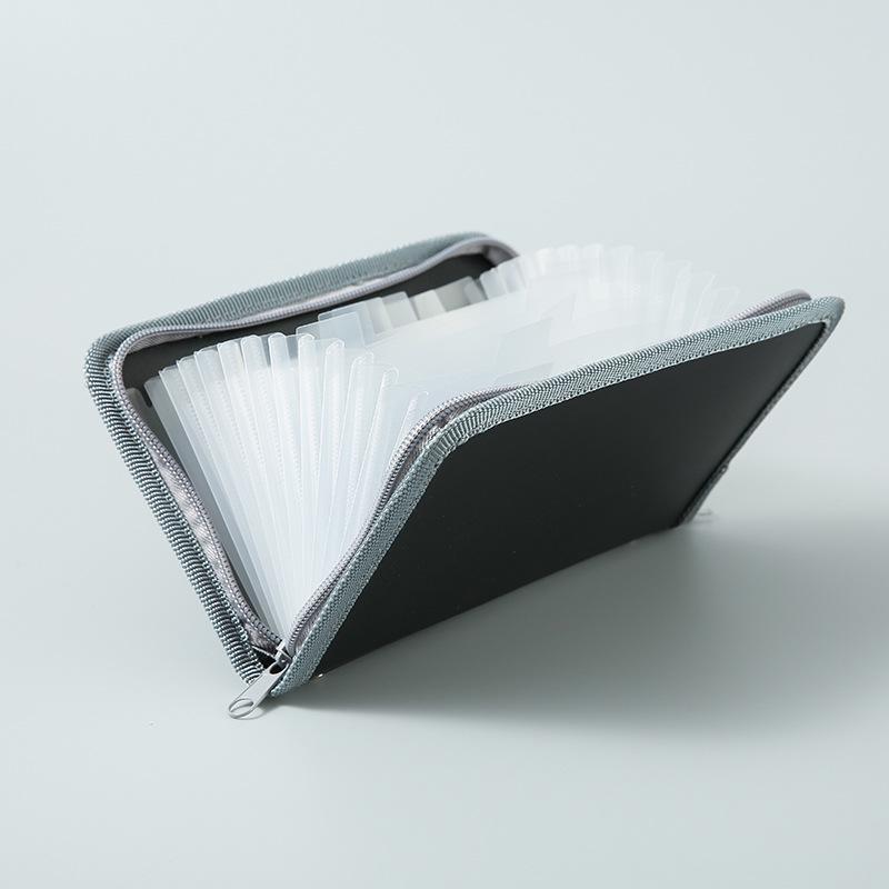 A6 Mini Accordion Bag with Rainbow Edging - Multi-layer Receipt Storage Folder with Zipper