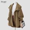 Shepool Women's Lyocell Hooded Loose Trench Coat