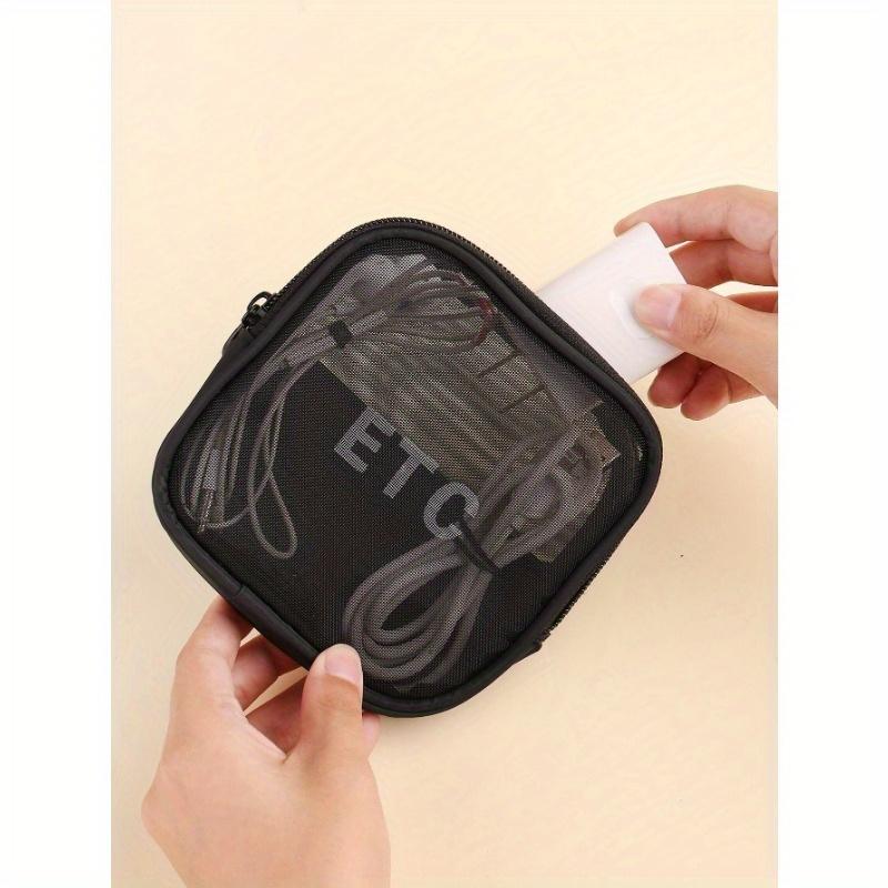 

Mesh Square Makeup Bag For Women Daily Wear чёрный