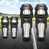 Stainless Steel Motorcycle Protective Gear: 4-Piece Set with Knee and Elbow Pads