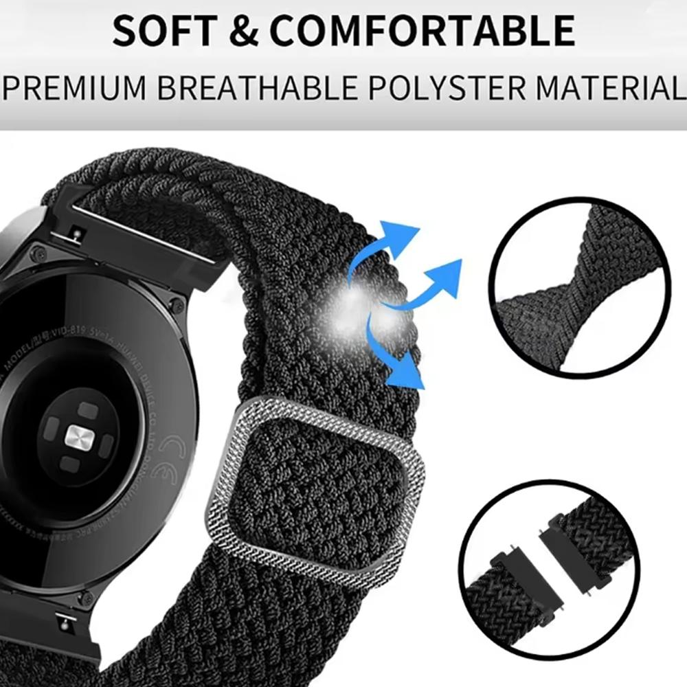Nylon Strap For Samsung Galaxy Watch 7 Ultra 47mm 7 6 5 40/44mm Soft Band Watch3 45mm/Gear S3 Classic 20mm 22mm Bracelet Correa