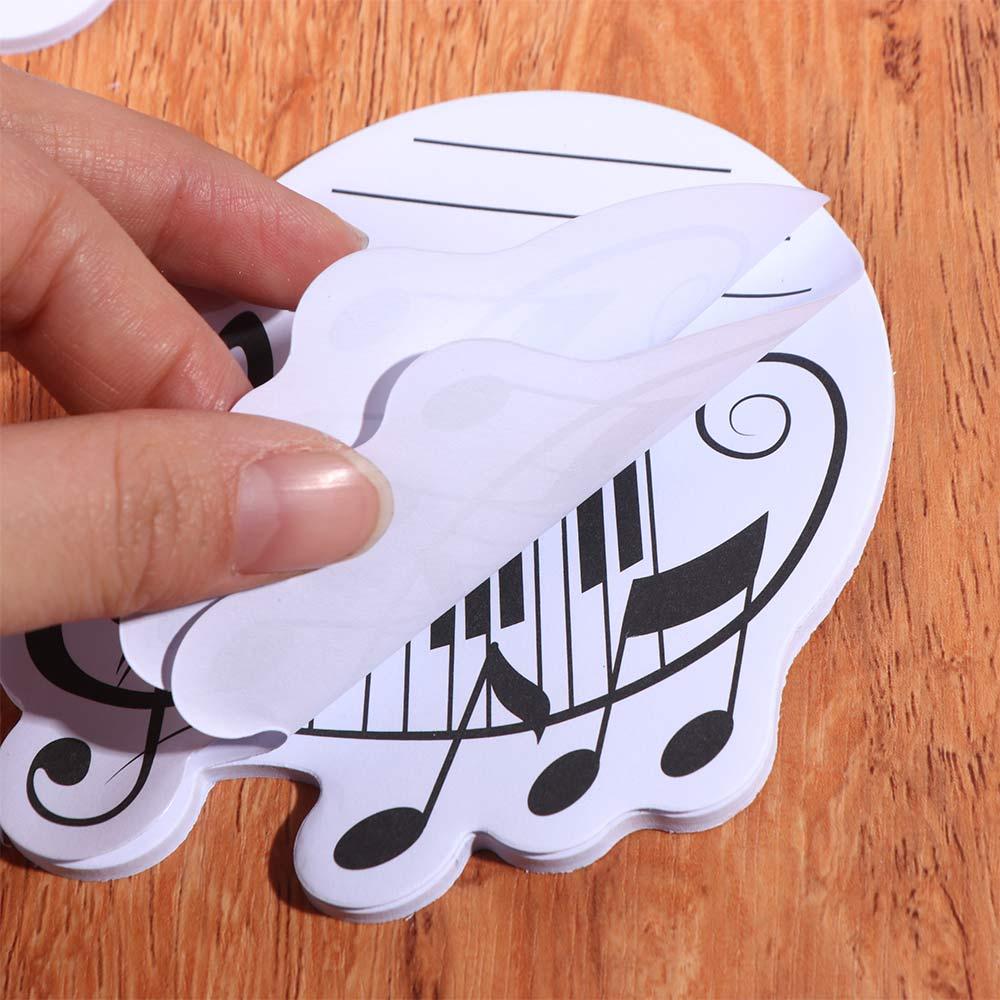 10Pcs/Set Various Music Shapes Music-themed Notepads Self-adhesive Writing Memo Pad  Notebooks