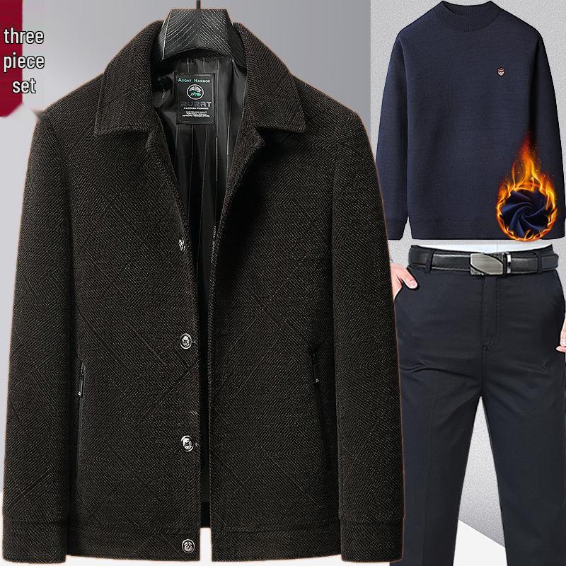 

Woodpecker Chenille Jacket for Middle-Aged Men: Spring/Autumn Dad & Grandpa Top 195/4XL for 165-190 lbs