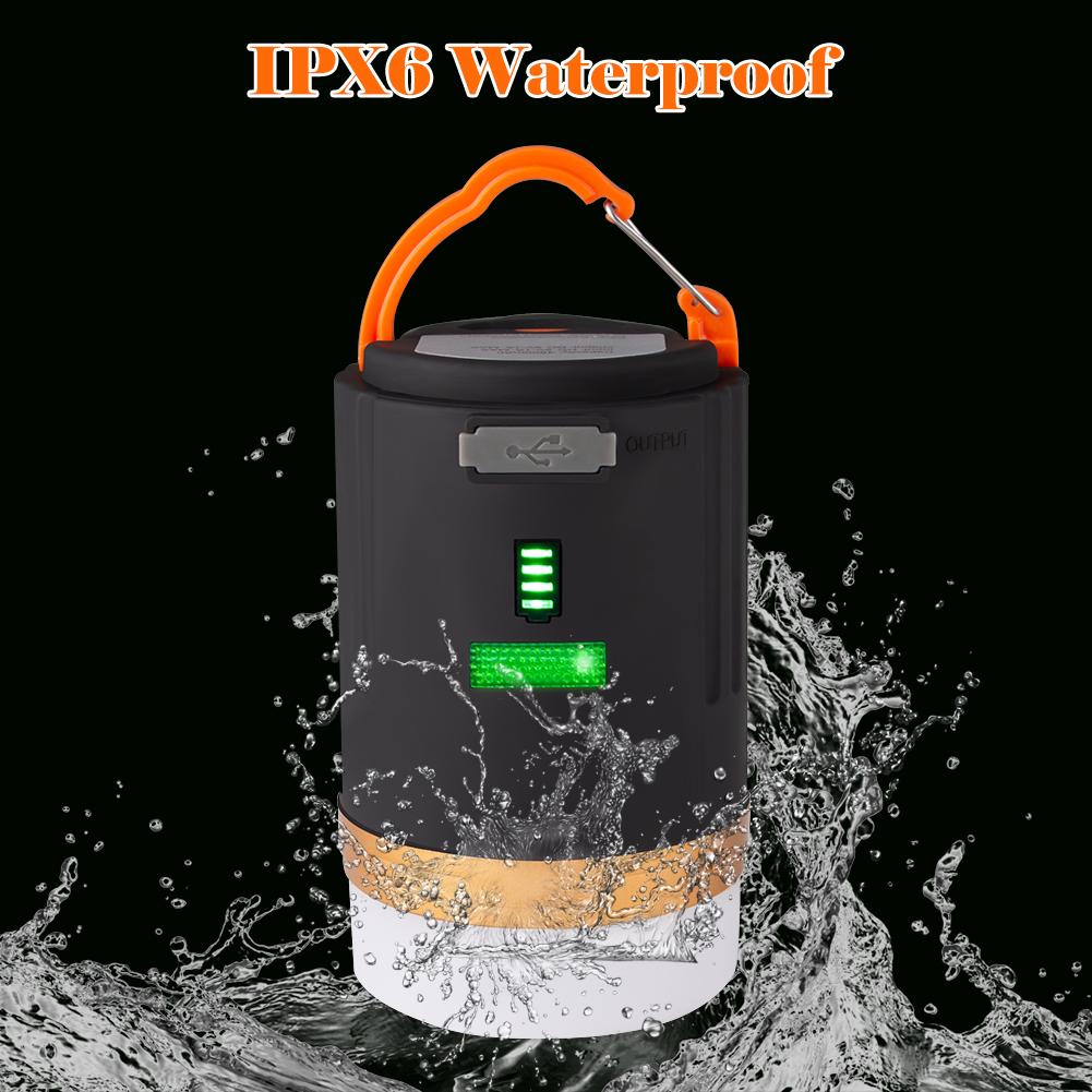 ZK20 Camping Light Waterproof Tent Lamp Portable Lantern LED Night Light Remote Control Working Light Built-in Recharge Battery