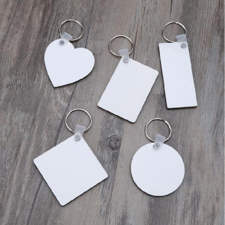 12x Wooden Keychains Sublimation Blanks Keychain Ornament for Jewelry Making