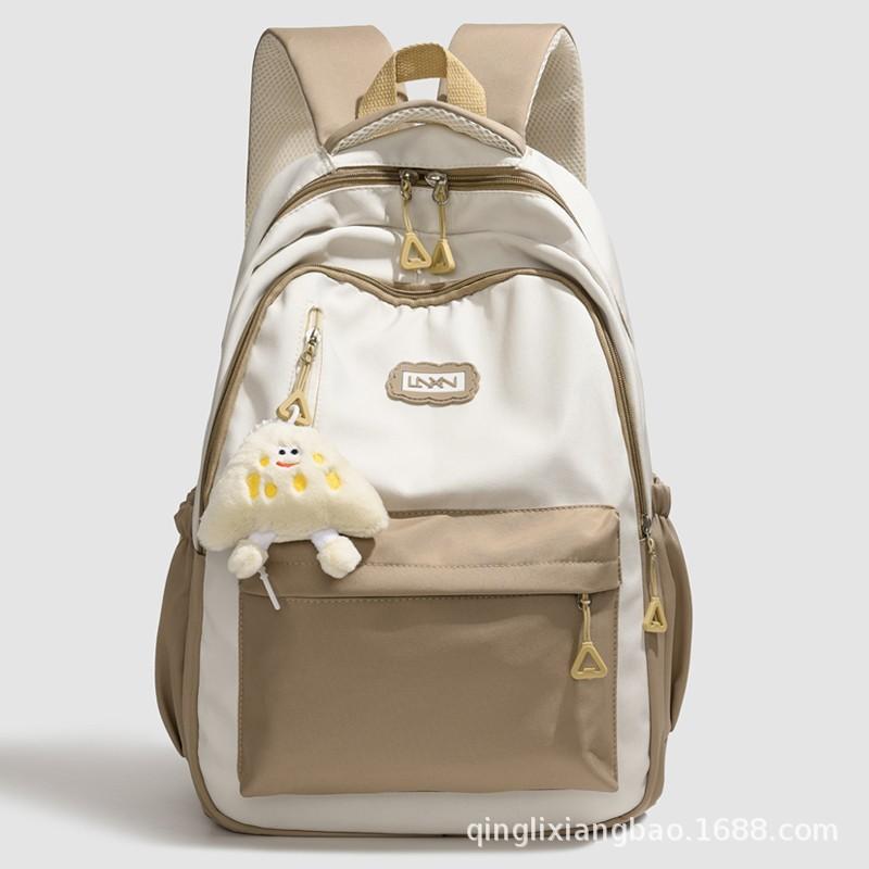 Schoolbag Premium Sense Backpack 1011 New Female College Student School Bag Computer Bag Large Capacity Backpack Short Trip Bag