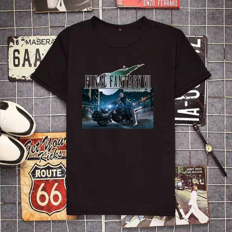 Men T-Shirts Sons of Avalanche Final Fantasy Classic Tee Shirt Short Sleeve FF7 Video Game Strife Shinra Soldier Women T Shirts