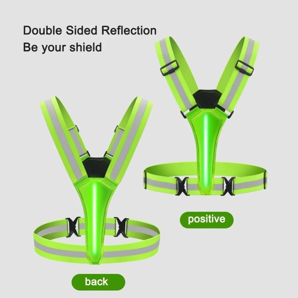 USB Rechargeable Glowing Reflector Vest Waterproof High Visibility Vest New LED Running Vest