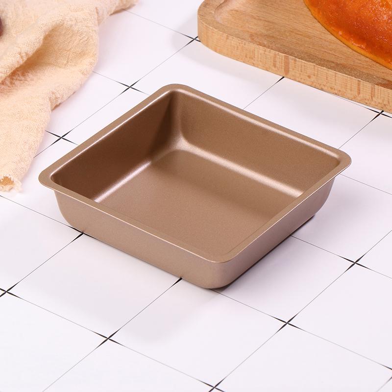 4Inch Mini Square Carbon Steel Baking Tray Pizza Cake Mold Non-Stick Bakeware Air Fryer Oven Tart Pan Kitchen Cooking Tool