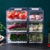 Practical Stackable Kitchen Fridge Organizers Bins Storage Container With Clear Lid for Food Storage Organization