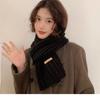 Knitted Scarf with Yarn for Women, Autumn and Winter, Korean Version, Thickened and Warm Shawl Style Scarf