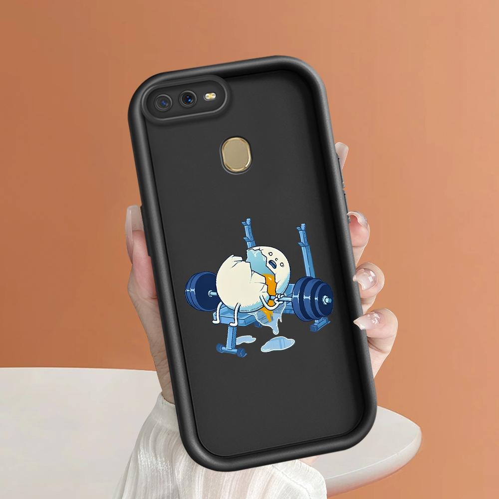 Soft Silicone Square Ladders Cartoon Pattern Full Cover Camera Protection Shockproof Case for OPPO Reno Realme OnePlus