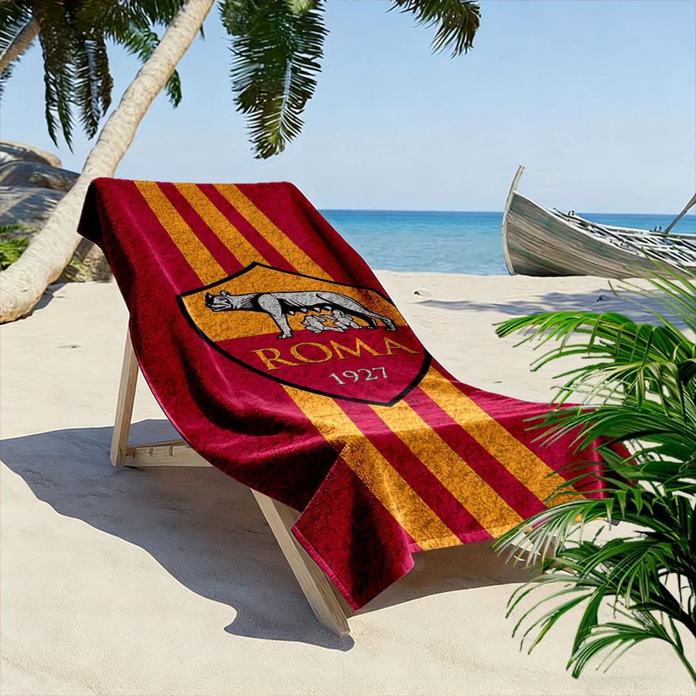 Roma Logo Style Beach Towel Beach Towel Quick-drying for Travel Outdoor Sports Jogging Beach and Swimming