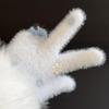 Newcomer's Discount: Women's Mink Fur Gloves - Cute, Warm Snowman Design for Winter